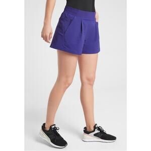 Athleta Textured Brooklyn Short Purple Pull On Summer Activewear Women’s Size 10